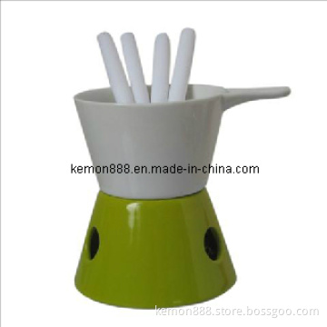 7PCS Ceramic Fondue Set